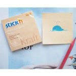 Samolepicí bloček "Kraft Notes", hnědá barva, 76x76 mm, 100 listů, STICK N 21639 – Hledejceny.cz