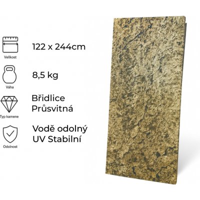 Windu Kamenná dýha Zeera green průsvitná 1220 x 2440 mm 2,97m² – Sleviste.cz