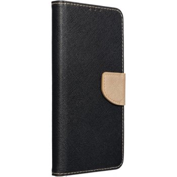 Pouzdro 1Mcz Fancy Book flipové Xiaomi Redmi Note 10 5G, Poco M3 Pro černé zlaté
