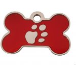 Bafpet Jednostranná psí známka kostička Červená Jednostranná 2,3 x 3,6cm 11V – Zboží Mobilmania