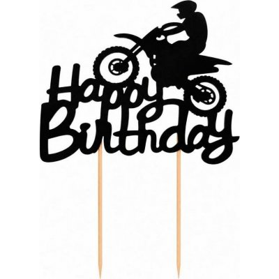 Zápich na dort Happy Birthday závodní motorka 10ks - Cakesicq – Hledejceny.cz