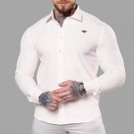 Iron Aesthetics Slim strečová košile natural bílá – Zboží Mobilmania