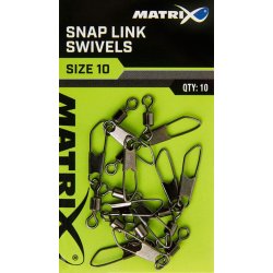 Matrix Karabinka s obratlíkem Snap Link Swivels vel.14