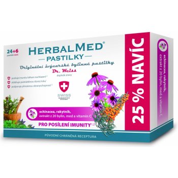 Dr. Weiss HerbalMed echinacea + rakytník + vitamin C 30 pastilek