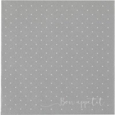 Santex ubrousky Airlaid s puntíčky stříbrné 40x40cm 12ks – Zboží Dáma