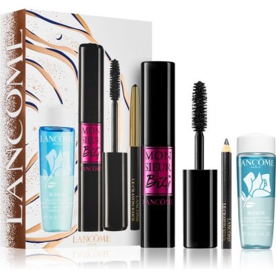 Lancôme Monsieur Big 01 Big Is The New Black řasenka pro extra objem 10 ml + Mini Khol tužka na oči + Bi-Facil dvoufázový odličovač 30 ml kosmetická sada – Zboží Mobilmania