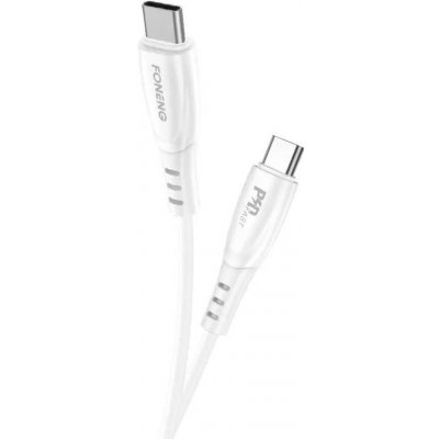 Foneng X73 USB-C na USB-C, 60W, 1m, bílý