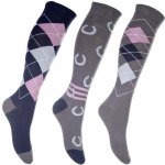 HKM Podkolenky jezdecké Cardiff 3 páry grey blue – Zboží Dáma