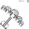 Piercing Šperky4U piercing do brady PUSH IN labreta titan TIT1376