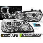 Přední světla xenon D1S 3D LED DRL angel eyes, AFS BMW X5 E70 07-10 chromová – Zbozi.Blesk.cz