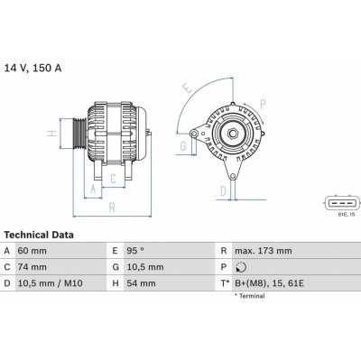 Generátor BOSCH 0 986 045 031 – Zbozi.Blesk.cz