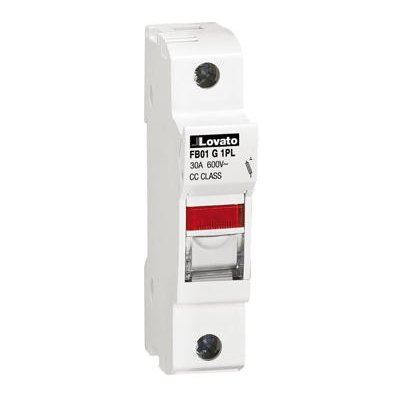 LOVATO Electric FB01G1PL Poj. odpojovač, 32A, 10x38 gG/aM, 1P, ukazatel stavu, třída CC UL – Sleviste.cz