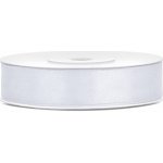 PartyDeco PartyDeco Saténová stuha - bílá 12 mm / 25 m – Zboží Dáma