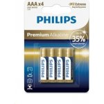 Philips Premium Alkaline AAA 4ks LR03M4B/10 – Zboží Mobilmania