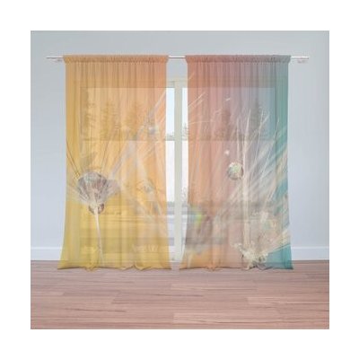 Sablio Záclony Odkvetlé pampelišky 2: 2ks 150x250cm – Hledejceny.cz