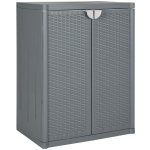 Omaxi Zahradní úložná skříň šedá 65 x 45 x 88 cm PP ratan 818036 – Sleviste.cz