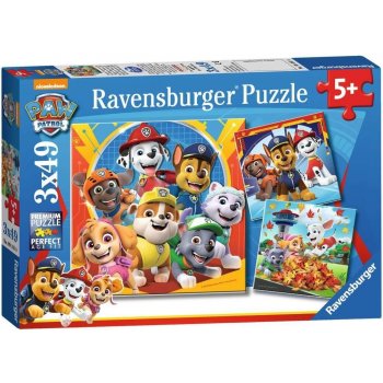 Ravensburger 050482 Tlapková patrola Hrátky v listí 3x49 dílků