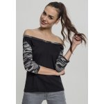 Urban Classics Ladies 3/4 Contrast Raglan Tee black darkcamo – Zboží Dáma