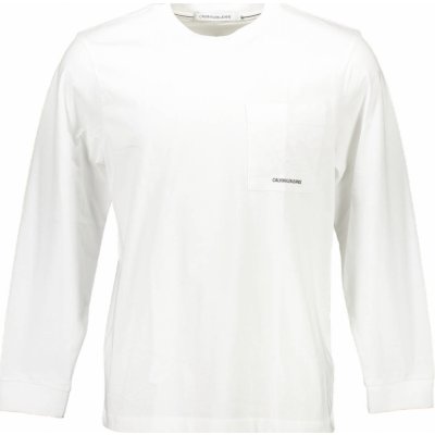 Calvin Klein pánské tričko S DLOUHÝM RUKÁVEM bílé