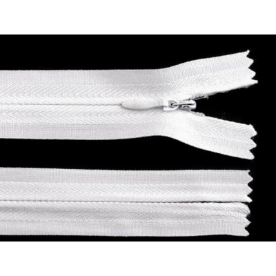 Galanterie Zip nedělitelný skrytý No 3 délka 20 cm barva 101 bílá – Hledejceny.cz