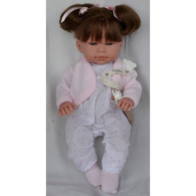 Lamagik Realistické miminko holčička Marina v bílém overalu Realistická miminka – Zboží Mobilmania