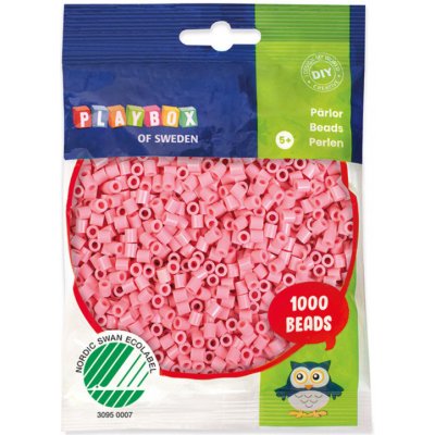 Playbox Zažehlovací korálky pastelové, 1000ks - růžové – Hledejceny.cz