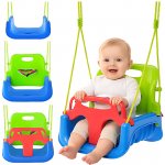 Kruzzel Dětská houpačka 3 v 1 zelenomodrá – Sleviste.cz