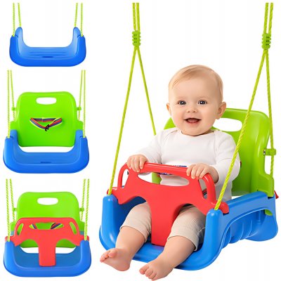 Kruzzel Dětská houpačka 3 v 1 zelenomodrá – Sleviste.cz