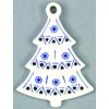 Vánoční ozdoby Cibulák Vánoční ozdoba stromeček 8,5 cm originální cibulákový porcelán Dubí cibulový vzor 10596