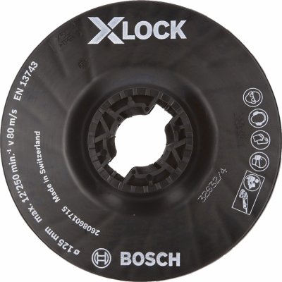 Talíř opěrný Bosch - hrubý X-LOCK 125 mm, 12 500 ot./min – Zboží Mobilmania