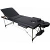 Masážní stůl a židle Movit M01332 přenosné masážní lehátko černé 184 x 70 cm