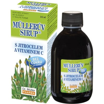 Müllerův sirup s jitrocelem bez cukru 245 ml