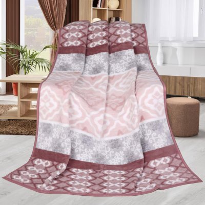 Bellatex deka KARMELA FANTAZIE růžová s ornamenty 150x200 – Hledejceny.cz