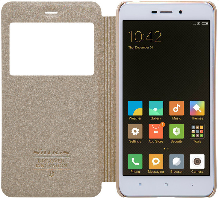 Nillkin Sparkle S-View Pouzdro Xiaomi Redmi 4A zlaté