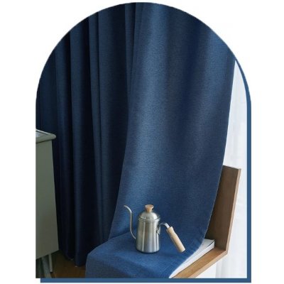 Zatemňovací a akustický závěs se zavěšením pencil pleat - Tmavě modrý, 200 x 250 cm – Hledejceny.cz