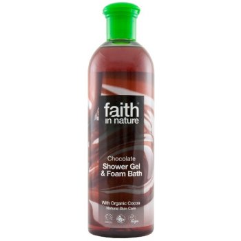 Faith in Nature 2v1 BIO čokoládový sprchový gel a pěna do koupele 250 ml