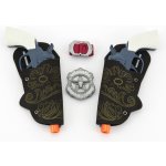 Teddies pistole kovbojská plast 16 cm 2 ks s doplňky v krabici – Hledejceny.cz