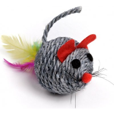 JK ANIMALS Chrastící myš koule, sisalová hračka 5 cm – Zbozi.Blesk.cz