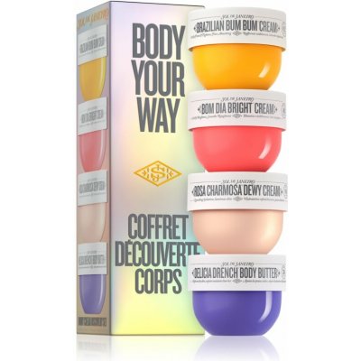Sol de Janeiro Body Cream Discovery Set Sol de Janeiro Brazilian Bum Bum Cream zpevňující a vyhlazující krém na hýždě a boky 25 ml Sol de Janeiro Bom Dia™ Bright Cream rozjasňující tělový krém 25 ml – Zboží Dáma