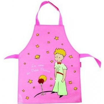 PETIT JOUR PARIS Malý princ Waterproof PVC coated cotton apron Zástěra na vaření zástěra růžová