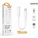 Aligator adaptér Lightning / 3,5mm Jack, bílé – Zboží Živě