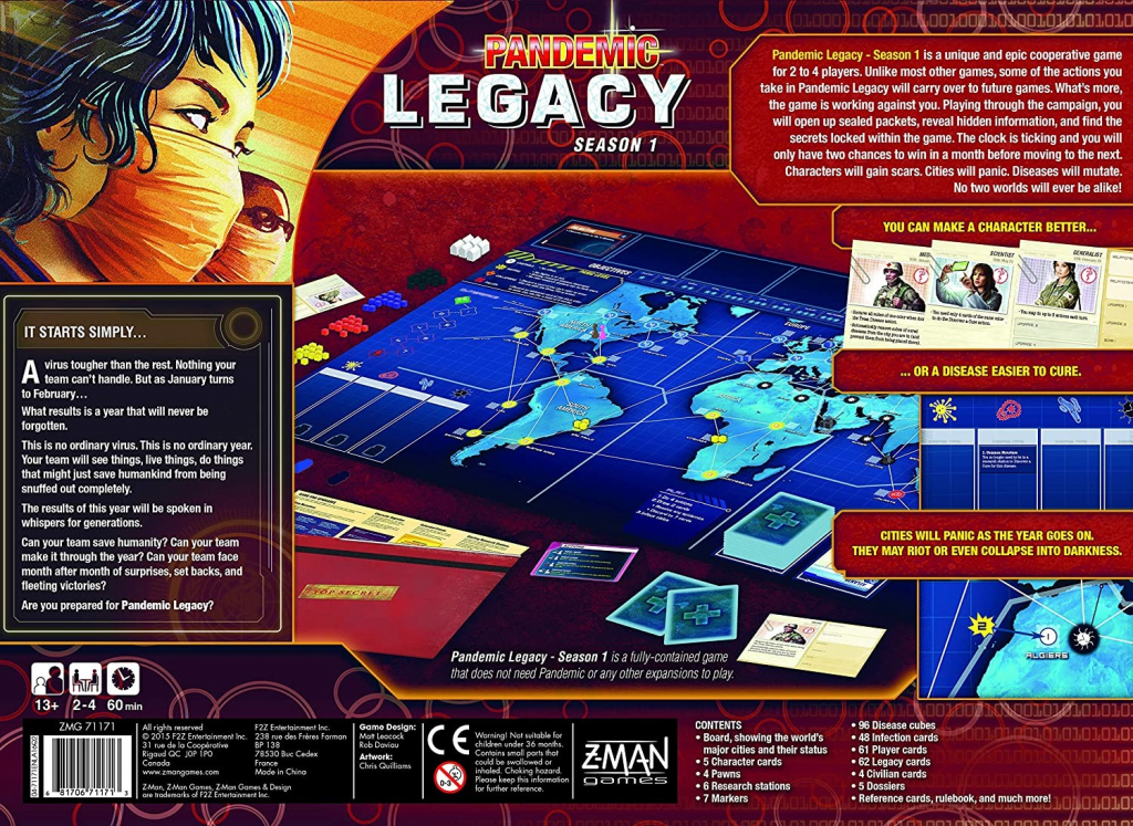 Z-Man Games Pandemic Legacy Red Season 1