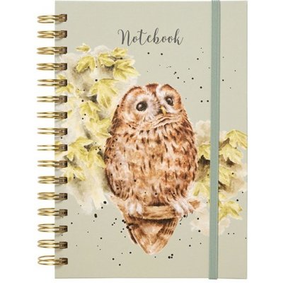 Wrendale Designs Kroužkový blok "Treetops" A5 linkovaný Sova 90 listů – Zboží Živě