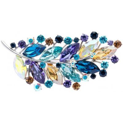 Oliver Weber třpytivá brož lístky Twig 58061 – Zboží Dáma