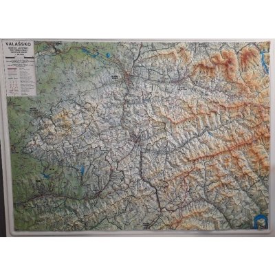Valašsko - plastická mapa 100 x 75 cm – Zboží Dáma