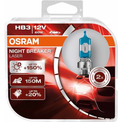 Osram Night Breaker Laser HB3 12V 60W P20d 2 ks – Zboží Mobilmania