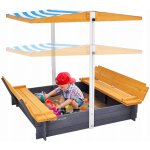 Vevor Dřevěné pískoviště s krytem – Hledejceny.cz