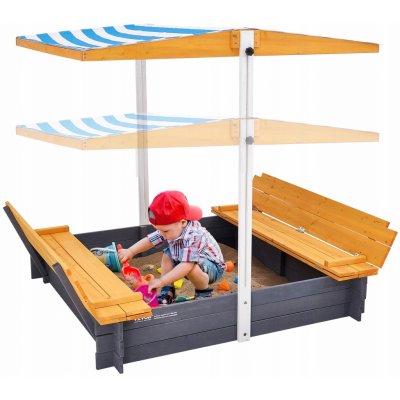 Vevor Dřevěné pískoviště s krytem – Hledejceny.cz