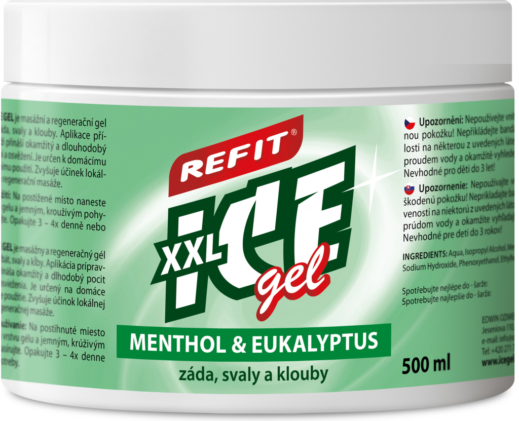 Refit Ice masážní gel s eukalyptem 500 ml