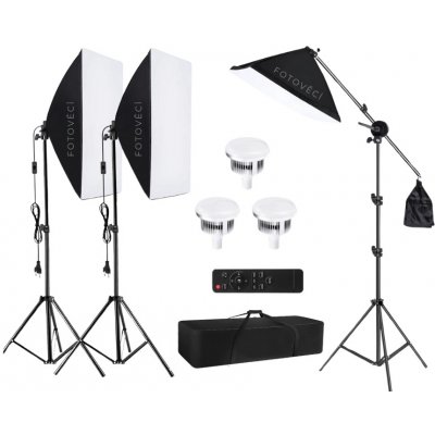 Fotověci Výkonné Fotostudio 3X LED Softbox 22500lm! – Hledejceny.cz